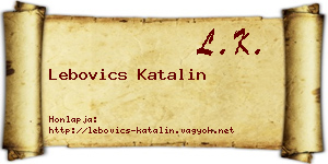 Lebovics Katalin névjegykártya